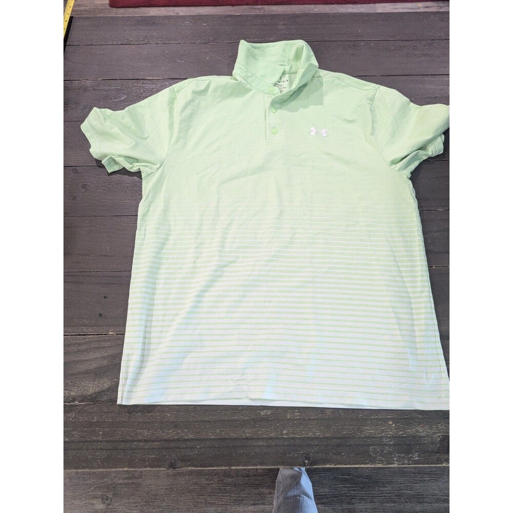 Under Armour Size L Men's UA Tech Polo Golf Shirt Green